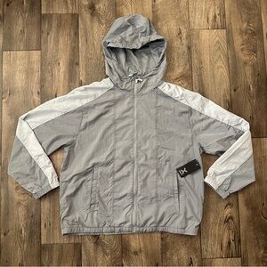 Xersion Windbreaker Relaxed Hooded Jacket Men’s Size M Gray